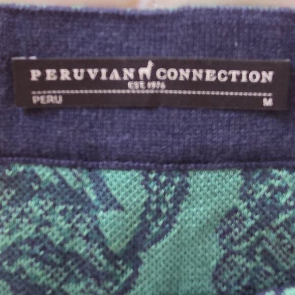 Peruvian Connection Long Knit Sweater Skirt floral pencil sz M Pima Cotton - Picture 2 of 10